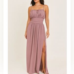 CELEBRATE DB STUDIO chiffon gathered bodice dress bridesmaid NEW SZ 22 Quartz